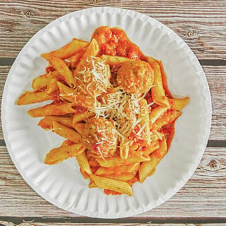 Meat balls Parm pasta